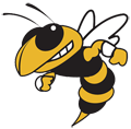 A bumble bee mascot.