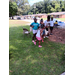 A group of people outside at the Back to School Bash.