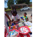 Kids In line getting School supplies.