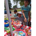 Kids getting snacks at the Back to School Bash.