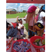 People getting snacks at the Gaston Back to School Bash.